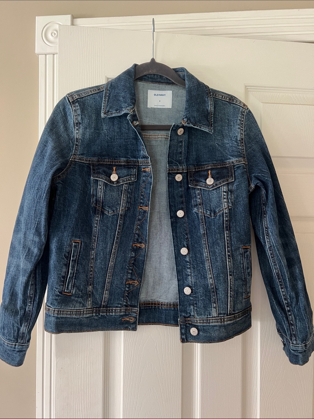 Old Navy Dark Blue Washed Denim Jacket